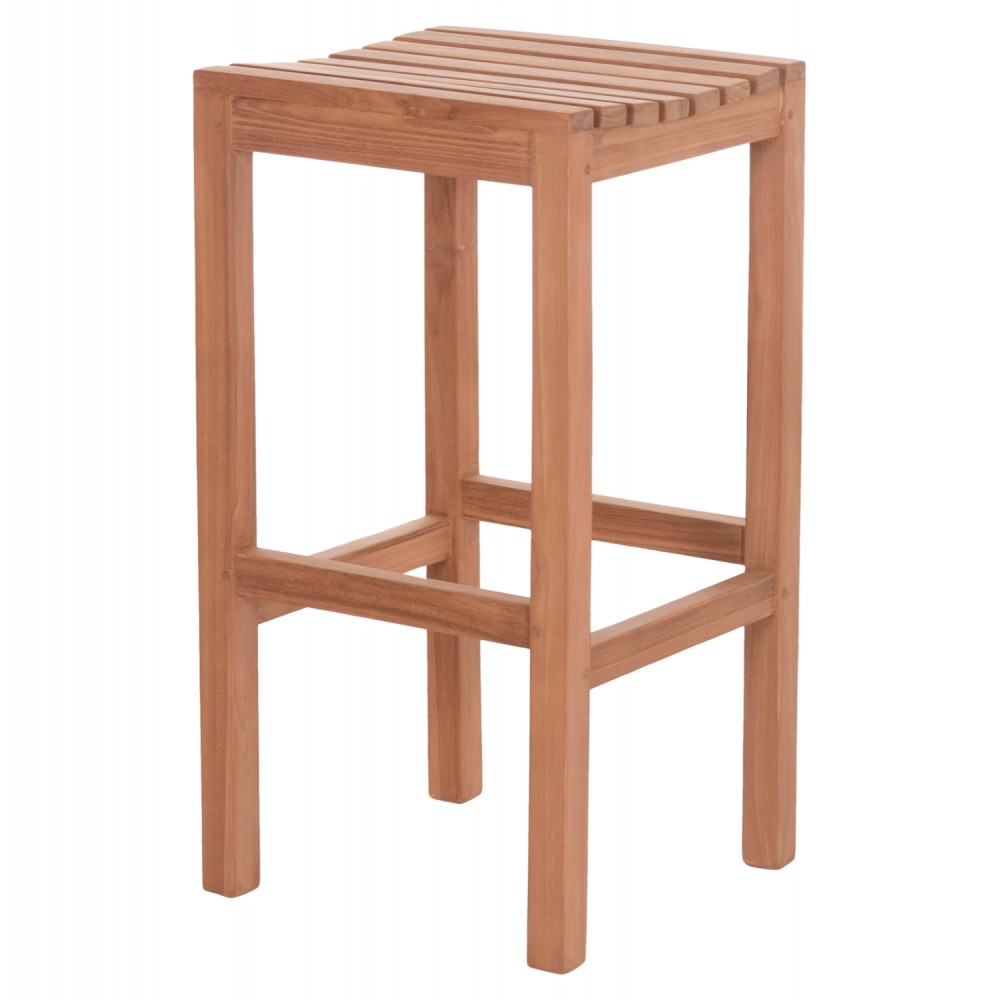 ΣΚΑΜΠΟ ΜΠΑΡ NIKOL HM18109 ΞΥΛΟ ΤΕΑΚ ΣΕ ΦΥΣΙΚΟ 40x40x77Υεκ.
