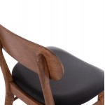 KΑΡΕΚΛΑ ΤΡΑΠΕΖΑΡΙΑΣ SEKOR HM9945.03 ΚΑΡΥΔΙ RUBBERWOOD-ΜΑΥΡΟ PU 51x48x79Υεκ