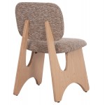 ΚΑΡΕΚΛΑ ΤΡΑΠΕΖΑΡΙΑΣ BELLISI HM18248.01 ΚΑΦΕ ΥΦΑΣΜΑ-PLYWOOD ΧΡΩΜΑ ΔΡΥΟΣ 53x56x78Υεκ.