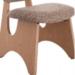 ΚΑΡΕΚΛΑ ΤΡΑΠΕΖΑΡΙΑΣ BELLISI HM18248.01 ΚΑΦΕ ΥΦΑΣΜΑ-PLYWOOD ΧΡΩΜΑ ΔΡΥΟΣ 53x56x78Υεκ.