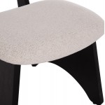 ΚΑΡΕΚΛΑ ΤΡΑΠΕΖΑΡΙΑΣ BELLISI HM18248.02 ΕΚΡΟΥ ΥΦΑΣΜΑ-PLYWOOD ΣΕ ΜΑΥΡΟ 53x56x78Υεκ.