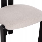 ΚΑΡΕΚΛΑ ΤΡΑΠΕΖΑΡΙΑΣ KARVO HM18252.02 ΕΚΡΟΥ ΥΦΑΣΜΑ--ΞΥΛΟ ΣΕ ΜΑΥΡΟ 57x50x78,5Υεκ.