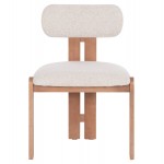 ΚΑΡΕΚΛΑ ΤΡΑΠΕΖΑΡΙΑΣ KARVO HM18252.01 ΜΠΕΖ ΥΦΑΣΜΑ--ΞΥΛΟ ΟΞΙΑΣ 57x50x79Υεκ