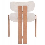 ΚΑΡΕΚΛΑ ΤΡΑΠΕΖΑΡΙΑΣ KARVO HM18252.01 ΜΠΕΖ ΥΦΑΣΜΑ--ΞΥΛΟ ΟΞΙΑΣ 57x50x79Υεκ