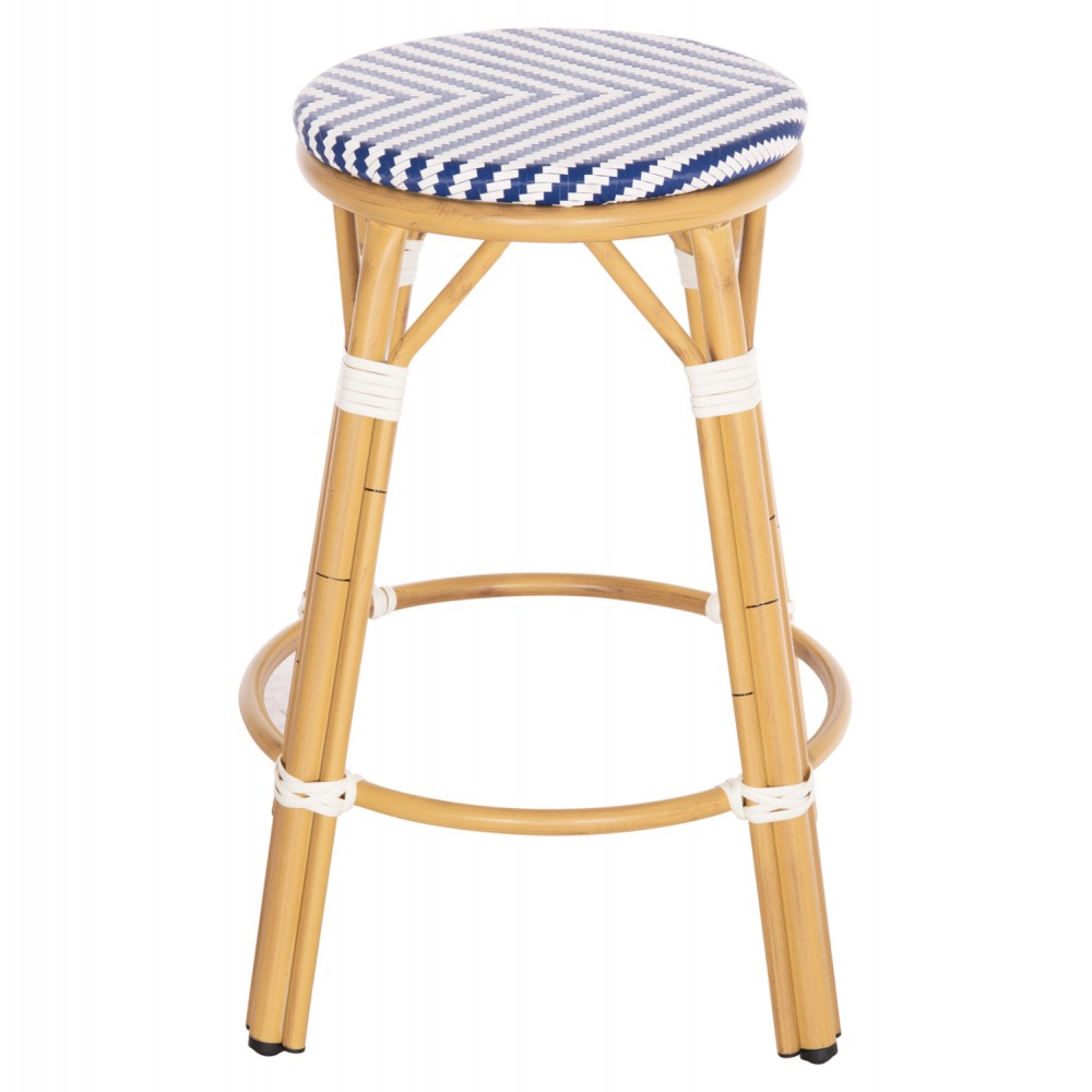 ΣΚΑΜΠΟ ΑΛΟΥΜΙΝΙΟΥ ΜΕΣ.ΥΨΟΥΣ CHINO HM6286.05 BAMBOO LOOK & TEXTILENE ΜΠΛΕ 43x43x65Υεκ