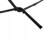 ΑΙΩΡΑ CRAVE HM6304.03 ΑΝΘΡΑΚΙ ΜΕΤΑΛ. ΣΚΕΛΕΤΟΣ--ΜΠΛΕ ΣΚΟΥΡΟ ΠΑΝΙ ΜΕ ΛΕΥΚΗ ΡΙΓΑ 265x93x105Υεκ