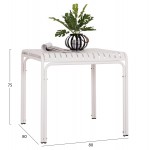 ΤΡΑΠΕΖΙ ΤΕΤΡΑΓΩΝΟ ΑΛΟΥΜΙΝΙΟΥ RACHEL HM6338.02 ΛΕΥΚΟ 80x80x75Υεκ.