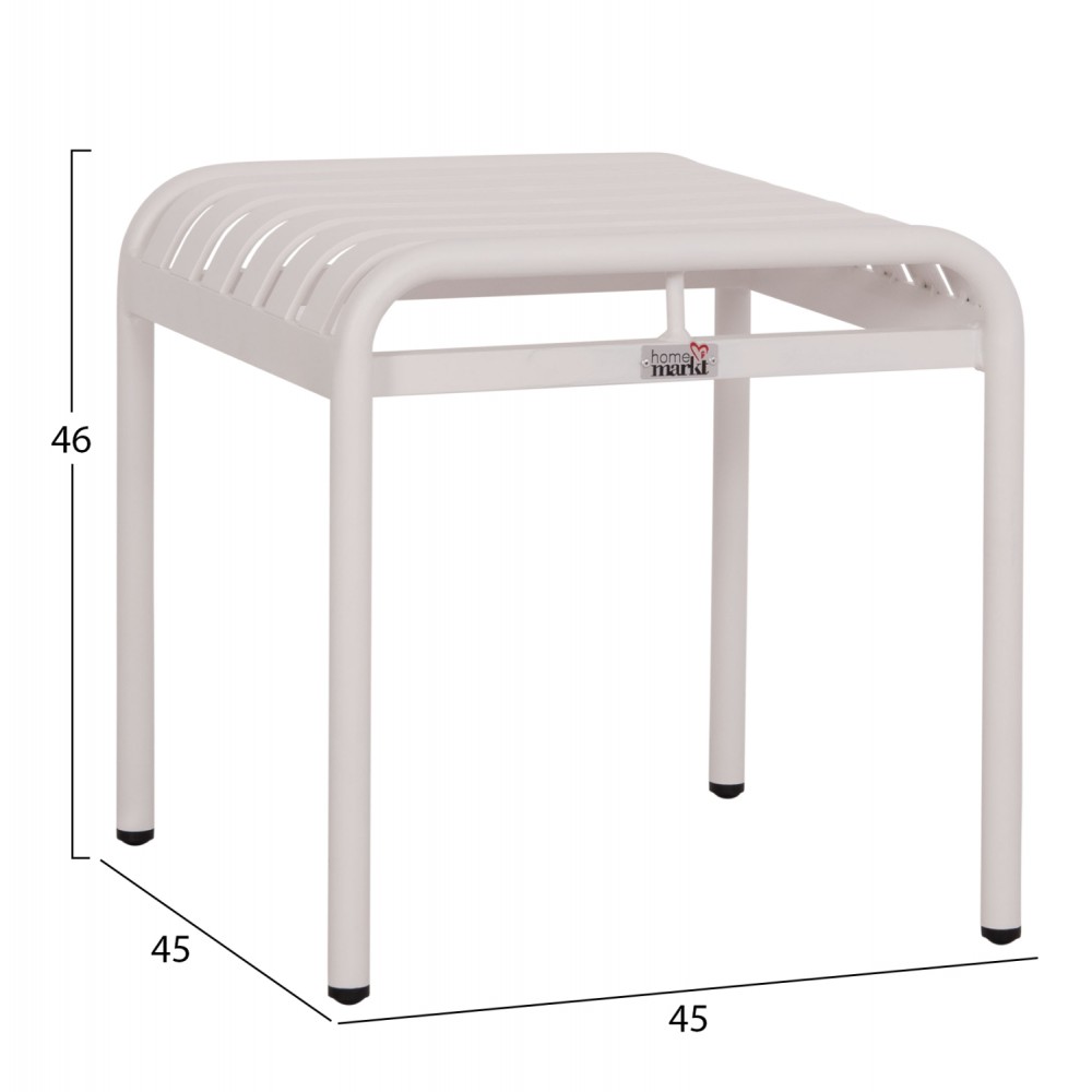 ΣΚΑΜΠΟ ΑΛΟΥΜΙΝΙΟΥ RACHEL HM6340.02 ΛΕΥΚΟ 45x45x46Υεκ.