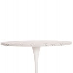 ΤΡΑΠΕΖΙ ΤΡΑΠΕΖΑΡΙΑΣ ROLLO HM9421.11 ΣΤΡΟΓΓΥΛΟ WHITE MARBLE Φ90x74Υεκ.