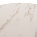 ΤΡΑΠΕΖΙ ΤΡΑΠΕΖΑΡΙΑΣ ROLLO HM9421.11 ΣΤΡΟΓΓΥΛΟ WHITE MARBLE Φ90x74Υεκ.