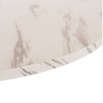 ΤΡΑΠΕΖΙ ΤΡΑΠΕΖΑΡΙΑΣ ROLLO HM9421.11 ΣΤΡΟΓΓΥΛΟ WHITE MARBLE Φ90x74Υεκ.