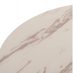 ΤΡΑΠΕΖΙ ΤΡΑΠΕΖΑΡΙΑΣ ROLLO HM9421.11 ΣΤΡΟΓΓΥΛΟ WHITE MARBLE Φ90x74Υεκ.