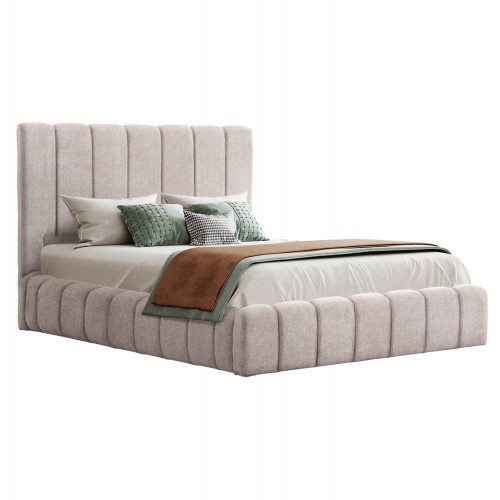 ΚΡΕΒΑΤΙ REMO ΜΕ ΑΠΟΘΗΚΕΥΤΙΚΟ ΧΩΡΟ HM719.10 ΥΦΑΣΜΑ TEDDY ΜΠΕΖ-ΓΙΑ ΣΤΡΩΜΑ 160x200εκ