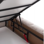 ΚΡΕΒΑΤΙ REMO ΜΕ ΑΠΟΘΗΚΕΥΤΙΚΟ ΧΩΡΟ HM719.10 ΥΦΑΣΜΑ TEDDY ΜΠΕΖ-ΓΙΑ ΣΤΡΩΜΑ 160x200εκ