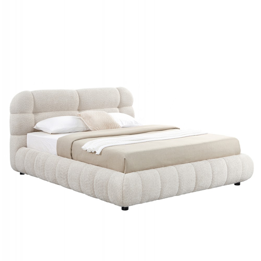 ΚΡΕΒΑΤΙ ΜΕ ΑΠΟΘ.ΧΩΡΟ MOLEN HM730.03 ΜΠΕΖ ΜΠΟΥΚΛΕ ΥΦΑΣΜΑ--ΓΙΑ ΣΤΡΩΜΑ 160x200εκ