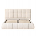 ΚΡΕΒΑΤΙ ΔΙΠΛΟ EDDY HM731.03 ΜΠΕΖ ΜΠΟΥΚΛΕ & ΑΠΟΘΗΚΕΥΤΙΚΟΣ ΧΩΡΟΣ ΓΙΑ  ΣΤΡΩΜΑ 160x200εκ