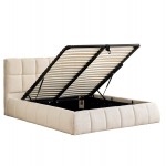 ΚΡΕΒΑΤΙ ΔΙΠΛΟ EDDY HM731.03 ΜΠΕΖ ΜΠΟΥΚΛΕ & ΑΠΟΘΗΚΕΥΤΙΚΟΣ ΧΩΡΟΣ ΓΙΑ  ΣΤΡΩΜΑ 160x200εκ