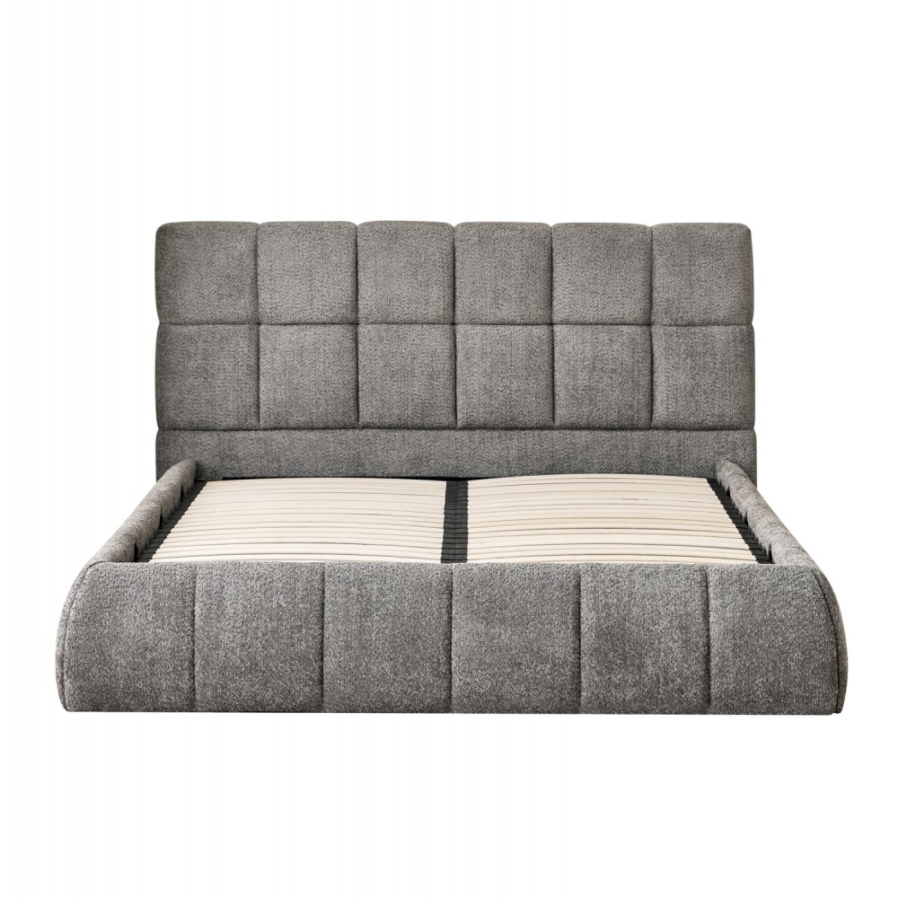 ΚΡΕΒΑΤΙ ΔΙΠΛΟ EDDY HM731.01 ΓΚΡΙ ΜΠΟΥΚΛΕ & ΑΠΟΘΗΚΕΥΤΙΚΟΣ ΧΩΡΟΣ ΓΙΑ ΣΤΡΩΜΑ 160x200εκ