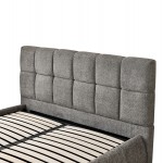 ΚΡΕΒΑΤΙ ΔΙΠΛΟ EDDY HM731.01 ΓΚΡΙ ΜΠΟΥΚΛΕ & ΑΠΟΘΗΚΕΥΤΙΚΟΣ ΧΩΡΟΣ ΓΙΑ ΣΤΡΩΜΑ 160x200εκ