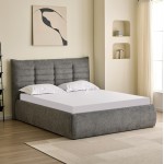 ΚΡΕΒΑΤΙ ΔΙΠΛΟ SANDRA HM732.01 ΓΚΡΙ ΥΦΑΣΜΑ & ΑΠΟΘΗΚΕΥΤΙΚΟΣ ΧΩΡΟΣ ΓΙΑ ΣΤΡΩΜΑ 160x200εκ