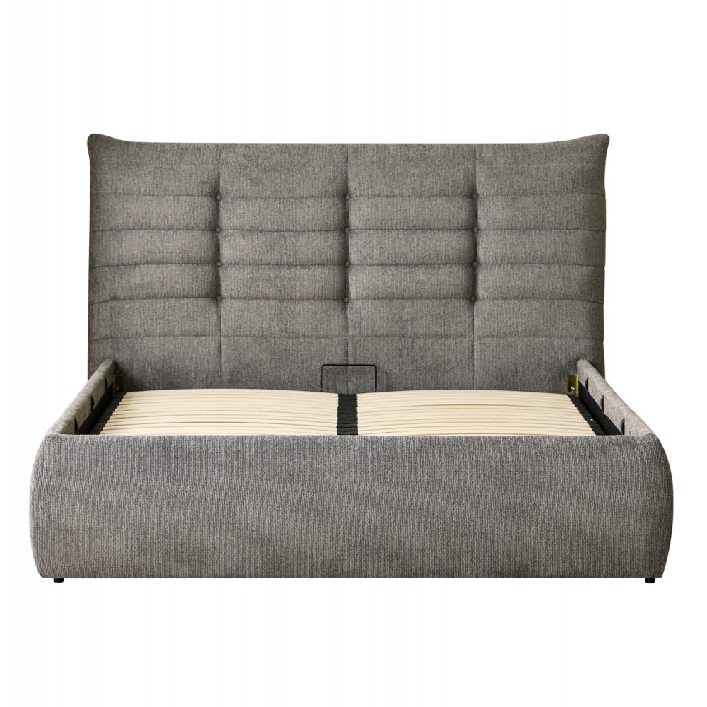 ΚΡΕΒΑΤΙ ΔΙΠΛΟ SANDRA HM732.01 ΓΚΡΙ ΥΦΑΣΜΑ & ΑΠΟΘΗΚΕΥΤΙΚΟΣ ΧΩΡΟΣ ΓΙΑ ΣΤΡΩΜΑ 160x200εκ