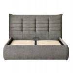 ΚΡΕΒΑΤΙ ΔΙΠΛΟ SANDRA HM732.01 ΓΚΡΙ ΥΦΑΣΜΑ & ΑΠΟΘΗΚΕΥΤΙΚΟΣ ΧΩΡΟΣ ΓΙΑ ΣΤΡΩΜΑ 160x200εκ