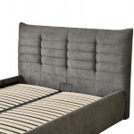 ΚΡΕΒΑΤΙ ΔΙΠΛΟ SANDRA HM732.01 ΓΚΡΙ ΥΦΑΣΜΑ & ΑΠΟΘΗΚΕΥΤΙΚΟΣ ΧΩΡΟΣ ΓΙΑ ΣΤΡΩΜΑ 160x200εκ