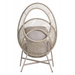 ΠΟΛΥΘΡΟΝΑ-ΦΩΛΙΑ RULER HM6506.02 ΜΟΚΑ ΜΕΤΑΛΛΟ-P.E.RATTAN--ΓΚΡΙ ΜΑΞΙΛΑΡΙΑ 90x85x154Υεκ
