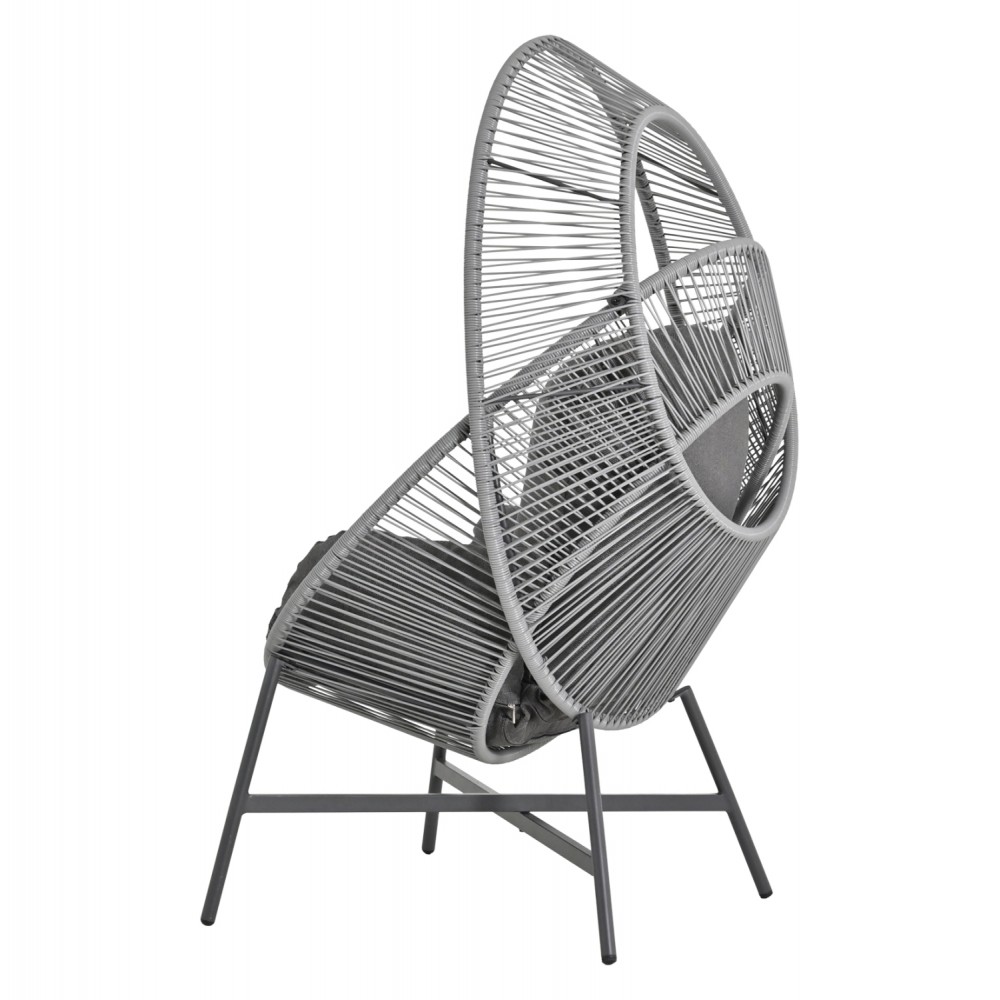 ΠΟΛΥΘΡΟΝΑ-ΦΩΛΙΑ RULER HM6506.01 ΓΚΡΙ ΜΕΤΑΛΛΟ-P.E.RATTAN-ΜΑΞΙΛΑΡΙΑ 90x85x154Υεκ