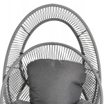 ΠΟΛΥΘΡΟΝΑ-ΦΩΛΙΑ RULER HM6506.01 ΓΚΡΙ ΜΕΤΑΛΛΟ-P.E.RATTAN-ΜΑΞΙΛΑΡΙΑ 90x85x154Υεκ