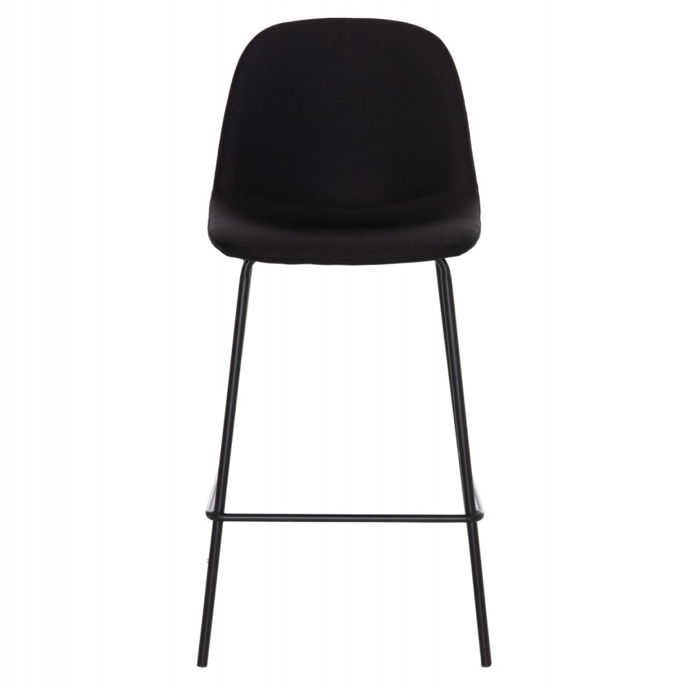 ΣΚΑΜΠΟ ΜΠΑΡ VINCENT HM9298.24 ΜΕΣΑΙΟΥ ΥΨΟΥΣ-ΜΑΥΡΟ ΥΦΑΣΜΑ-ΜΕΤΑΛΛΙΚΑ ΠΟΔΙΑ 43x50x92,5Υεκ