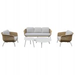 ΣΕΤ ΣΑΛΟΝΙ 5ΤΜΧ STERN HM6555.02 ΑΝΟΙΧΤΟ ΜΠΕΖ ΑΛΟΥΜΙΝΙΟ & OLEFIN--TWIST WICKER ΦΥΣΙΚΟ