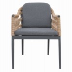 ΠΟΛΥΘΡΟΝΑ BOXER HM6556.01 ΑΛΟΥΜΙΝΙΟ & OLEFIN ΓΚΡΙ-TWIST WICKER 58x60x80Yεκ