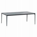 ΤΡΑΠΕΖΙ ΤΡΑΠΕΖΑΡΙΑΣ STAD HM6557.01 ΓΚΡΙ ΑΛΟΥΜΙΝΙΟ & SINTERED STONE TOP 180x90x74Υεκ