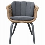 ΠΟΛΥΘΡΟΝΑ VICTUS HM6559.01 ΑΛΟΥΜΙΝΙΟ & OLEFIN ΓΚΡΙ-TWIST WICKER 60x62x76Yεκ