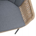 ΠΟΛΥΘΡΟΝΑ VICTUS HM6559.01 ΑΛΟΥΜΙΝΙΟ & OLEFIN ΓΚΡΙ-TWIST WICKER 60x62x76Yεκ