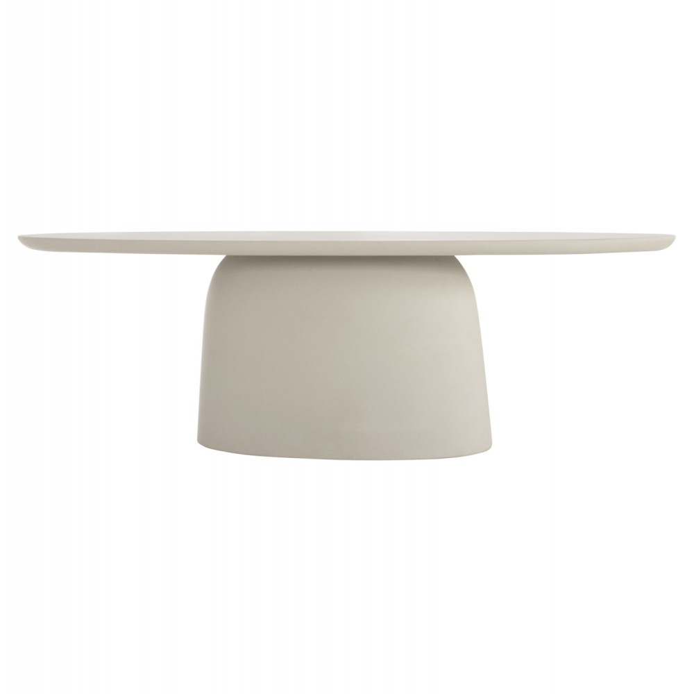 ΤΡΑΠΕΖΙ ΤΡΑΠΕΖΑΡΙΑΣ ΟΒΑΛ BRECCAN HM6577.02 ΜΠΕΖ FIBER CEMENT 240x100x75Υεκ.
