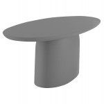 ΤΡΑΠΕΖΙ ΤΡΑΠΕΖΑΡΙΑΣ ΟΒΑΛ BRECCAN HM6577.01 ΓΚΡΙ FIBER CEMENT 240x100x75Υεκ.