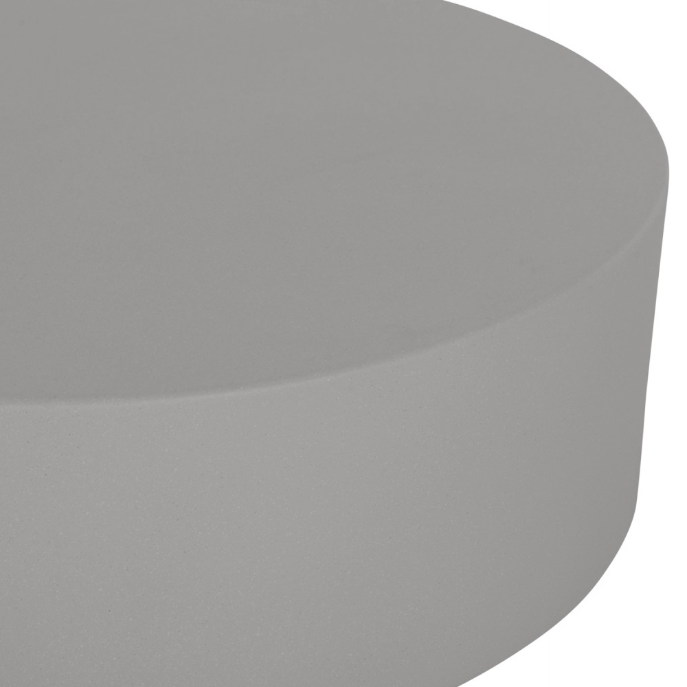 ΤΡΑΠΕΖΙ ΜΕΣΗΣ ΣΤΡΟΓΓΥΛΟ KYOKO HM6579.01 ΓΚΡΙ FIBER CEMENT Φ90x30Υεκ.