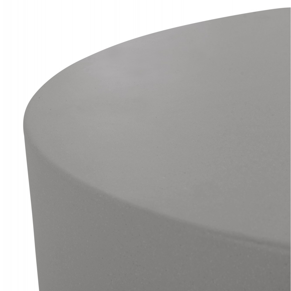 ΤΡΑΠΕΖΙ ΜΕΣΗΣ ΣΤΡΟΓΓΥΛΟ KYOKO HM6579.01 ΓΚΡΙ FIBER CEMENT Φ90x30Υεκ.