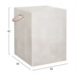 ΣΚΑΜΠΟ ΤΕΤΡΑΓΩΝΟ FIBER CEMENT ΜΕ ΧΕΡΟΥΛΙΑ ZAK HM6581.02 ΣΕ ΜΠΕΖ 36x36x45,5Υεκ
