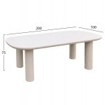 ΤΡΑΠΕΖΙ ΤΡΑΠΕΖΑΡΙΑΣ FIBER CEMENT KIORA HM6597.02 ΜΠΕΖ 200x100x75Υεκ
