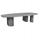 ΤΡΑΠΕΖΙ ΤΡΑΠΕΖΑΡΙΑΣ FIBER CEMENT ΟΒΑΛ GLEN HM6598.01 ΓΚΡΙ 260x95x75Υεκ