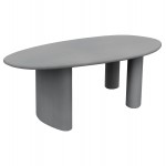 ΤΡΑΠΕΖΙ ΤΡΑΠΕΖΑΡΙΑΣ ΟΒΑΛ VOLPE HM6599.01 ΓΚΡΙ FIBER CEMENT 240x100x75Υεκ