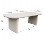 ΤΡΑΠΕΖΙ ΤΡΑΠΕΖΑΡΙΑΣ AZAMI HM6601.02 ΜΠΕΖ FIBER CEMENT 300x112x75Υεκ.