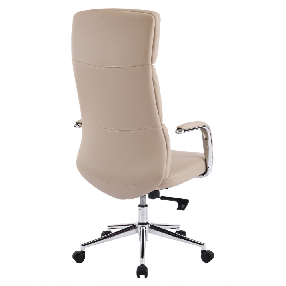 ΚΑΡΕΚΛΑ ΓΡΑΦΕΙΟΥ MEITE HM18353.02 ΜΠΕΖ PU ΔΕΡΜΑ--ΒΑΣΗ ΧΡΩΜΙΟΥ 66x71x127Υεκ