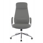 ΚΑΡΕΚΛΑ ΓΡΑΦΕΙΟΥ SONTY HM18354.10 ΑΝΟΙΧΤΟ ΓΚΡΙ PU ΔΕΡΜΑ--ΒΑΣΗ ΧΡΩΜΙΟΥ 64x68x125Υεκ