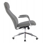 ΚΑΡΕΚΛΑ ΓΡΑΦΕΙΟΥ SONTY HM18354.10 ΑΝΟΙΧΤΟ ΓΚΡΙ PU ΔΕΡΜΑ--ΒΑΣΗ ΧΡΩΜΙΟΥ 64x68x125Υεκ