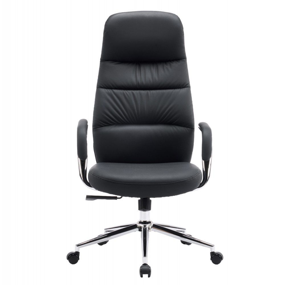 ΚΑΡΕΚΛΑ ΓΡΑΦΕΙΟΥ TEETER HM18355.01 ΜΑΥΡΟ PU ΔΕΡΜΑ--ΒΑΣΗ ΧΡΩΜΙΟΥ 67x66x121Υεκ