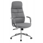 ΚΑΡΕΚΛΑ ΓΡΑΦΕΙΟΥ TEETER HM18355.10 ΓΚΡΙ PU ΔΕΡΜΑ--ΒΑΣΗ ΧΡΩΜΙΟΥ 67x66x121Υεκ